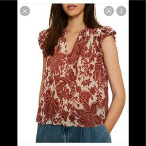 ba&sh WILL floral tops size:xs